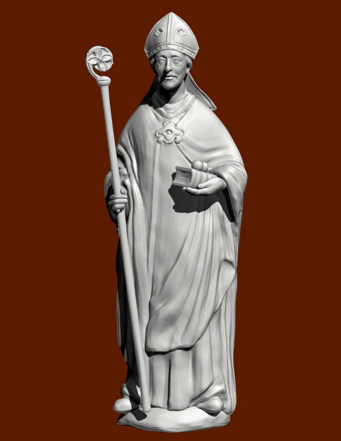 3D interpretation, statue of Saint Nicolas