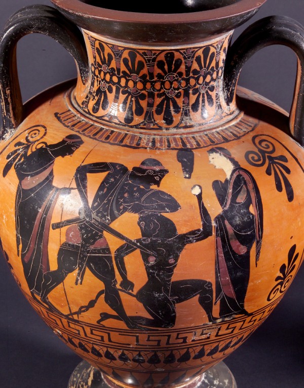 Amphore à figures noires- Thésée combattant le Minotaure- BnF dép. des monnaies, médailles et antiques