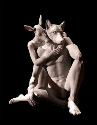 3D creation: "Sad wolf 1-soul mates"