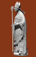 Interprétattion 3D, statue de Saint Nicolas
