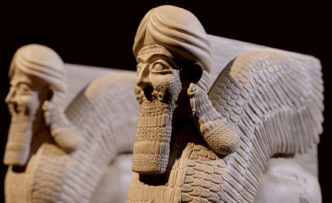 Interprétation 3D: Lamassu, statue néo-assyrienne